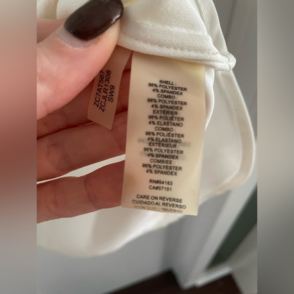 CALVIN KLEIN Ivory Blouse with Black Trim - Picture 5 of 6